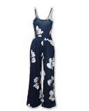 Floral Spaghetti Strap Wide Leg Jumpsuit