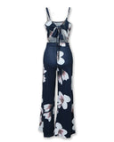 Floral Spaghetti Strap Wide Leg Jumpsuit