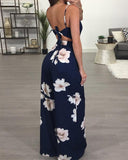 Floral Spaghetti Strap Wide Leg Jumpsuit