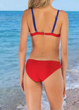 Flag Spaghetti Padded Bikini Suit