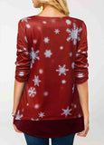 Christmas Print Crew Neck T-shirt