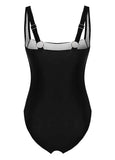 Striped Spaghetti Strap One-piece Swimsuits