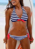 Stripe Bandage Bikini