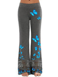 Casual and comfortable butterfly print trousers