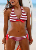 Stripe Bandage Bikini