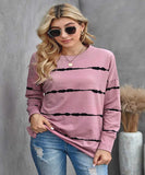 Tie-Dye Stripe Long Sleeve Top