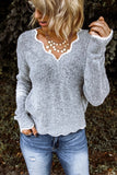 V-neck knitted cute Pullover Sweater