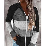 Zip Long Sleeve Hoodie Sweater